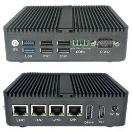 Industrial fanless mini PC with Intel Celeron J6426/N100 processor HDMI DP 2x COM 4x LAN Pfsense VPN Firewall | M4-N100L4 | Eglobal | VenSYS.ua