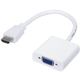 HDMI To VGA Cable Male To Female Adapter With Built-in Chipset up to 1080p White w/o audio | HDMI-010a | N/A | VenSYS.ua