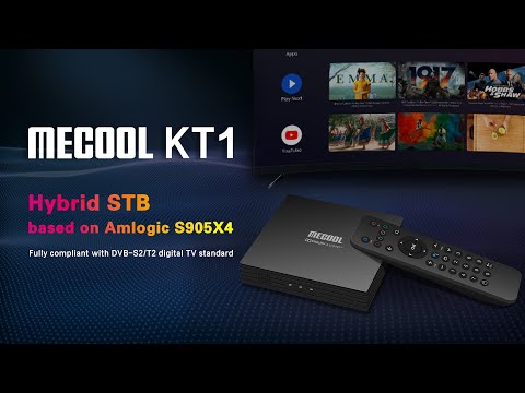 Android TV BOX Mecool KT1, 2/16 GB, Android TV 10, tuner DVB-T/T2/C, WiFi, BT, RJ45