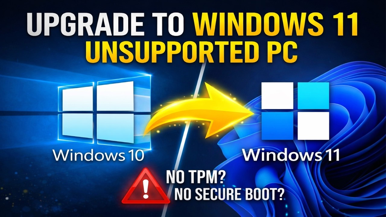 Upgrade Windows 10 to 11 Without TPM | Step-by-Step Guide (2026)