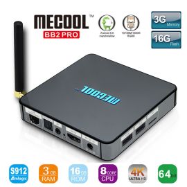 Smart TV Box BB2 PRO Android 6.0 Amlogic S912 DDR4 3GB / 16G KODI 17,0 VP9 Dual Band WiFi 1000M LAN H.265 3G 4K UHD | ITV-BB2-PRO | Mecool | VenSYS - Sklep internetowy