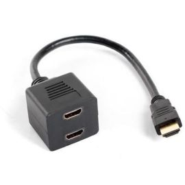 HDMI splitter 1x2 Lanberg with cable 20cm black | AD-0019-BK | PlayVision | VenSYS online Store