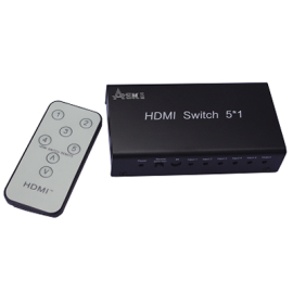 HDMI Switcher 5x1 Metal house, gift box , IR&Power | HDSW0501M | ASK | VenSYS online Store