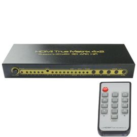 Matrix switcher 4x2 HDMI v1.4 with audio and SPDIF | HDMX0402M2 | ASK | VenSYS online Store
