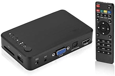 Compact Full HD 1080P Digital Media Player with remote control for easy Plug & Play USB/SD/MMC playback