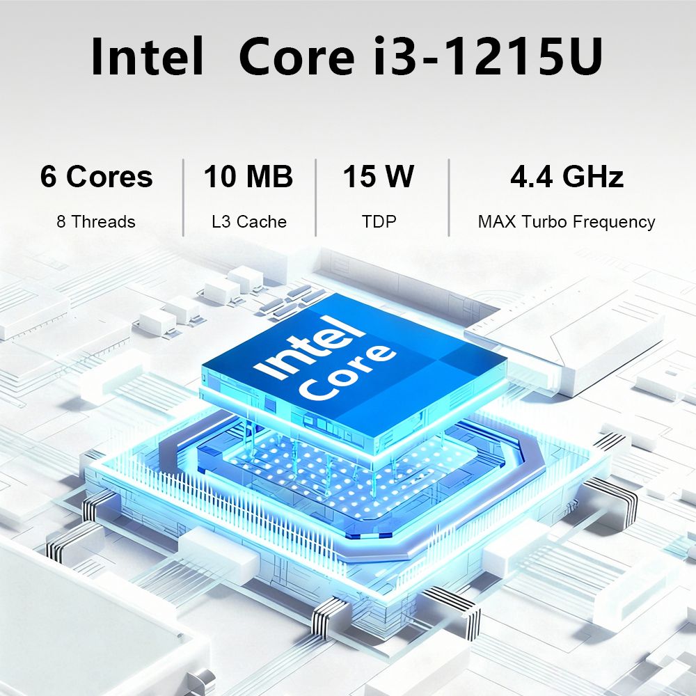 VenBOX SFP1-1215U Bezwentylatorowy aparat sieciowy | Intel Core i3-1215U 6 rdzeni 8 wątków 10MB L3 Cache TDP 15W 4.4GHz MAX Turbo Frequency.