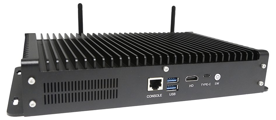 Bezwentylatorowy aparat sieciowy Intel i3-1215U — widok z przodu