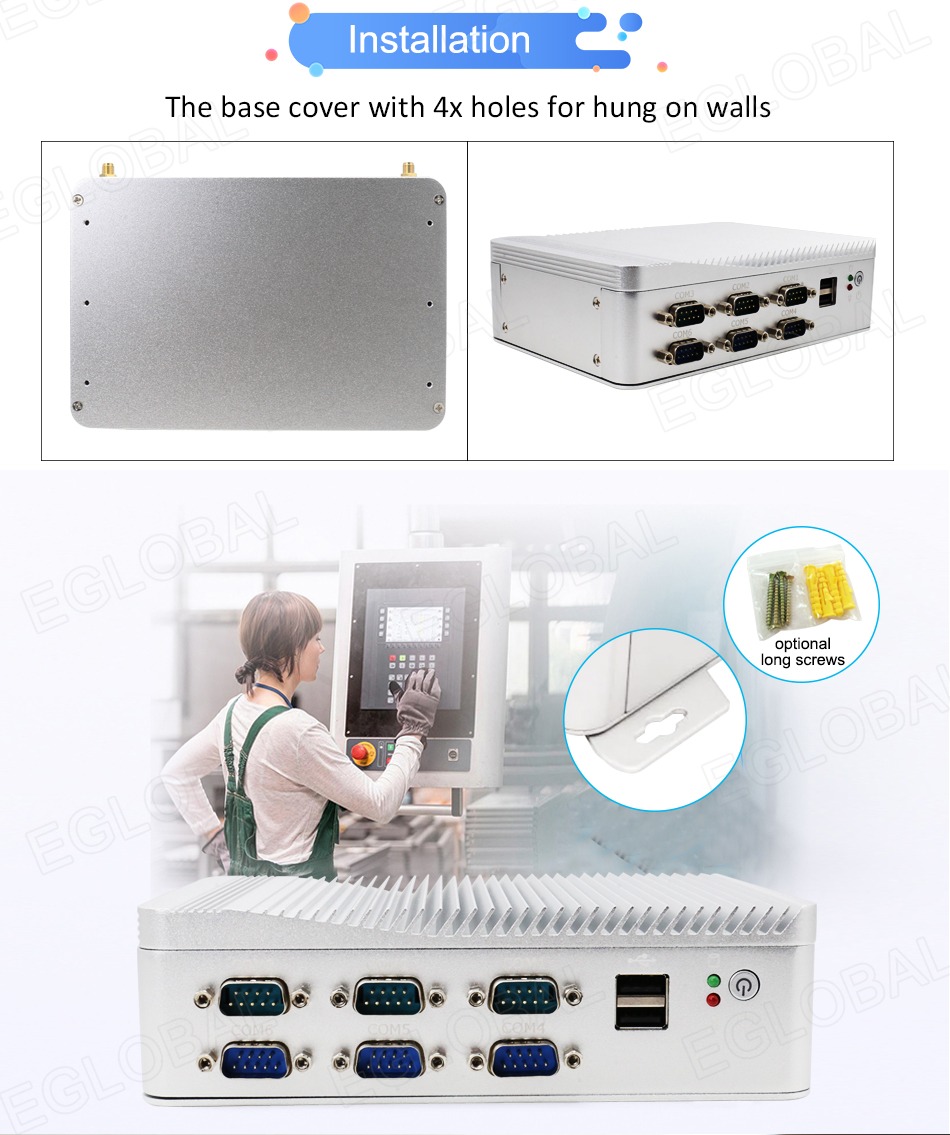 Installation - The base cover with 4x holes for hung on walls