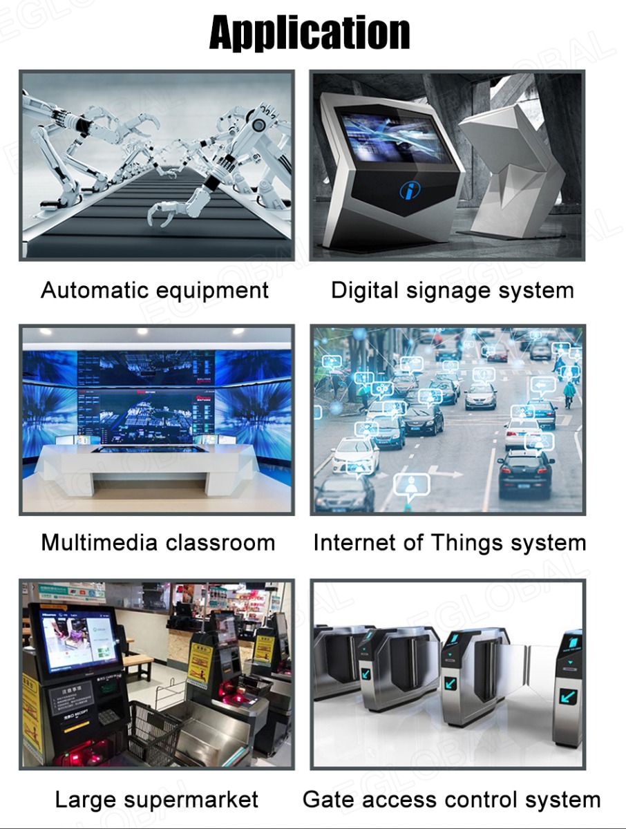 Application Automatic equipment Digital signage system Multimedia classroom Internet of Things system Large supermarket Gate access control system