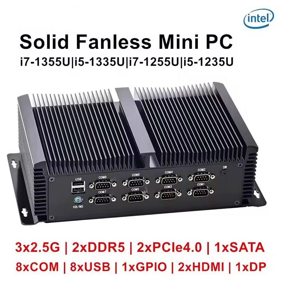 VenBOX VB-iPC16-1335U Industrial Mini PC – Fanless Embedded Computer