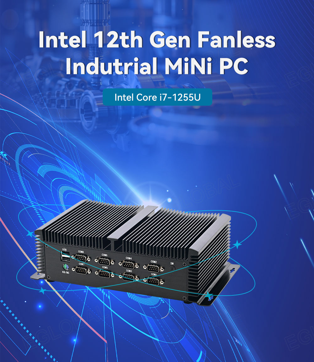 Intel 12th Gen Fanless Indutrial MiNi PC Intel Core i7-1255U