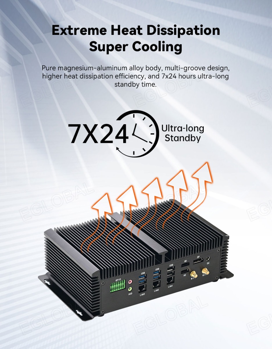 Extreme Heat Dissipation Super Cooling Pure magnesium-aluminum alloy body, multi-groove design, higher heat dissipation efficiency, and 7x24 hours ultra-long standby time. 7X24 Ultra-long Standby