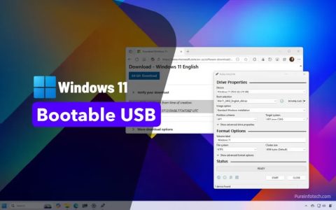 Creating a bootable Windows 11 USB installer from an ISO image