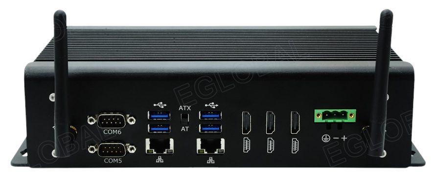 Industrial PCB micro computer (SBC) mounted in metal enclosure for vibration resistance