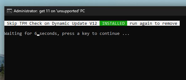 MediaCreationTool bypass script for Windows 11 TPM check